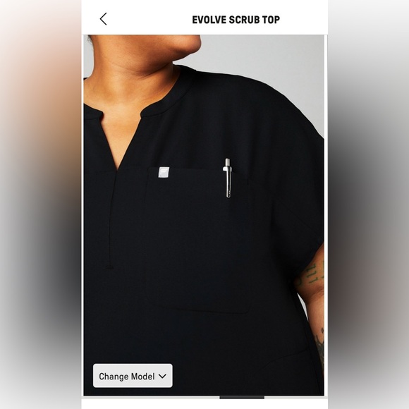 Fabletics Evolve Black Scrub Top 4XL NWT - Picture 3 of 4